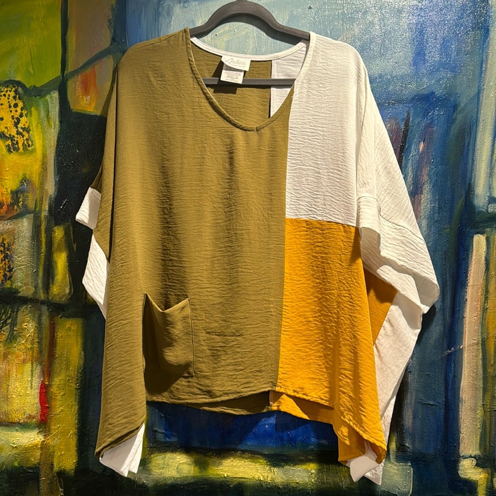 Crepe Colour Block Top size XS